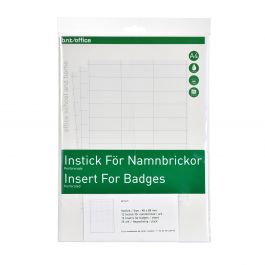 Insert Sheet A4 38x72mm