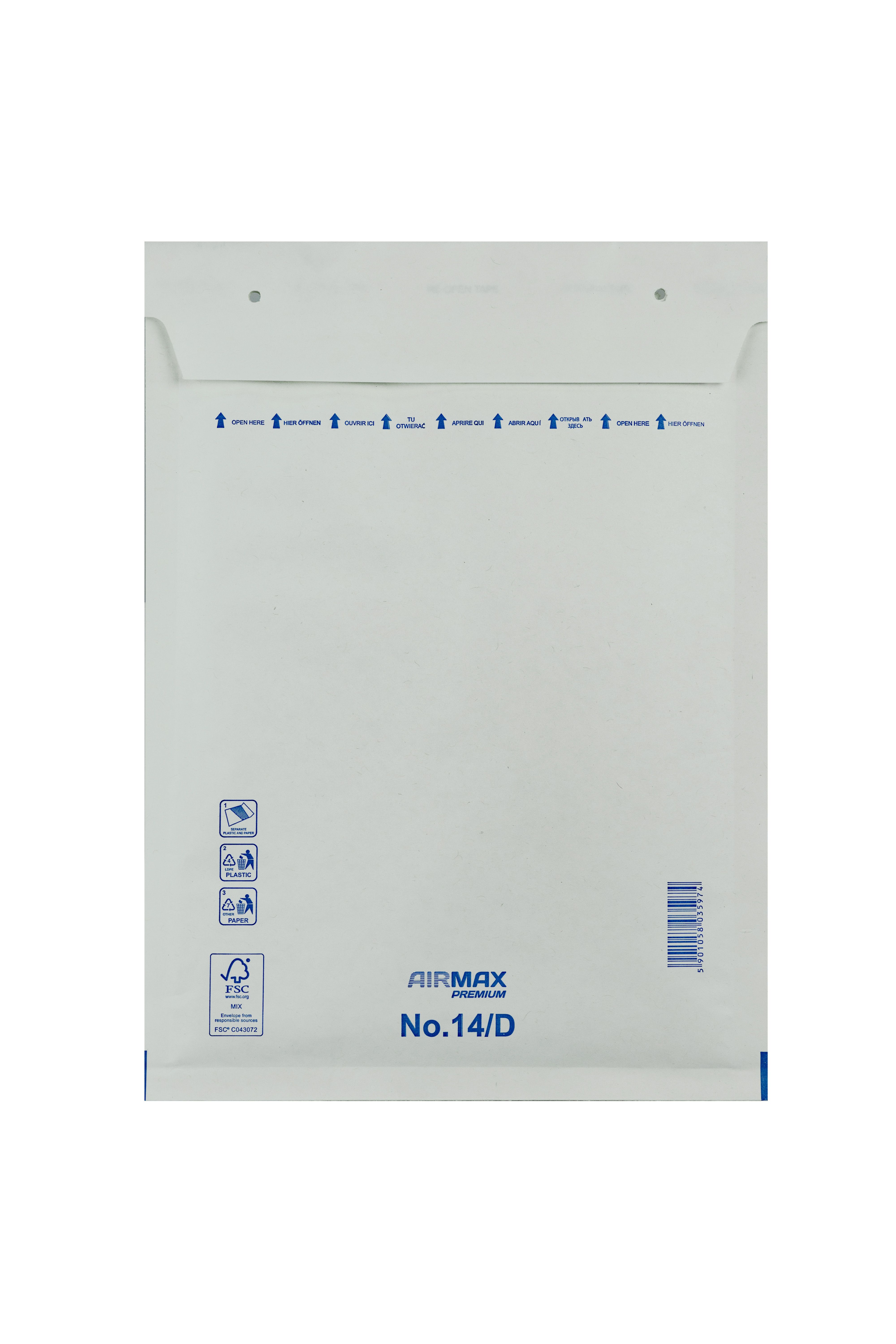 100 Padded Envelopes Bantex G7 (250 X 350 Mm) 17/G White With Self-Adhesive Closure - View #8