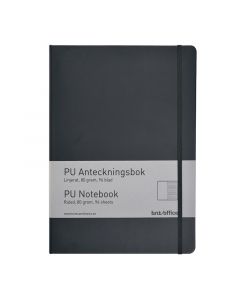 PU Notebook A4 Ruled black