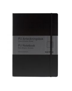 PU Notebook A5 Ruled Black