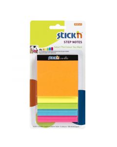 StepNotes 5 Sizes 150 Sheets Assorted Neon