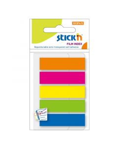 Index Tabs 5pcs 45x12 25 Sheets Assorted Neon
