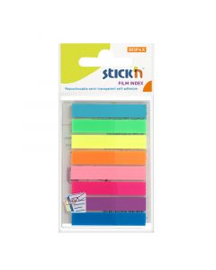 Index Tabs 8pcs 45x8 20 Sheets Assorted Neon