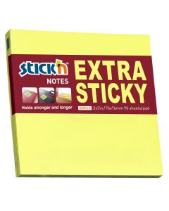 Note Pad Extra Sticky 76x76 90 Sheets Neon Yellow