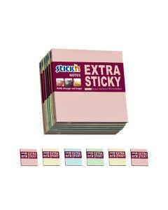 Notes Extra Sticky Multipack 6 pcs 76x76 90 Sheets Pastel 