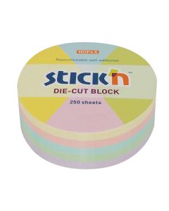 Note Cube 67x67 250 Blad Round Assorted Pastel