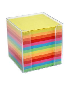 Block Cube With Holder Assorted Colours