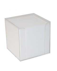 Block Cube With Holder White