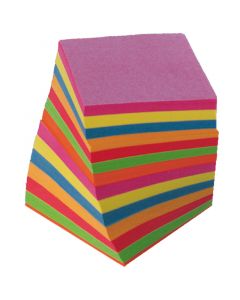 Block Cube 9x9cm Glued Assorted Colours