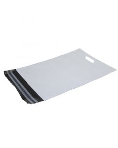Mailer Bag 340x490mm Single Glue & Handle White 100pcs